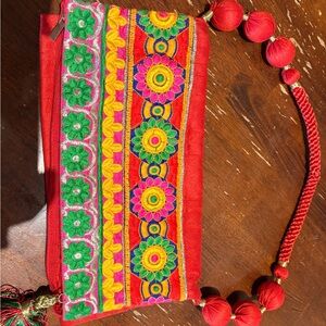 Colorful Embroidered Women's Clutch Purse from India
